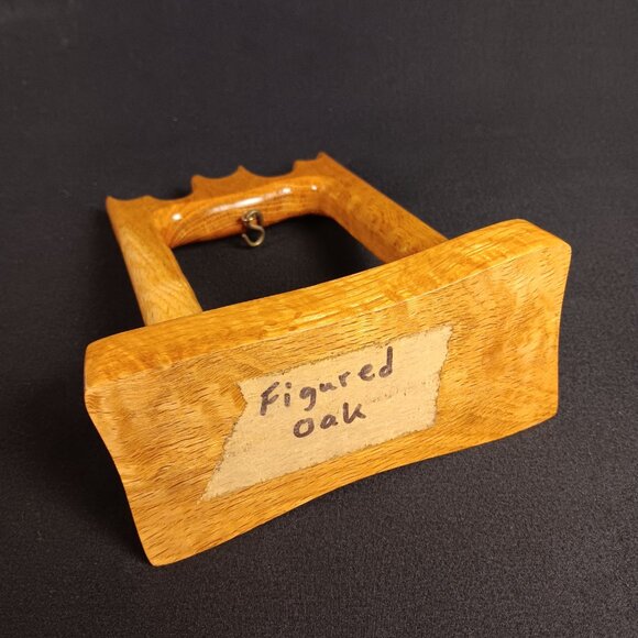 Figured Oak Pocket Watch Display Stand Hand Carved OOAK - Picture 10 of 10